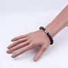 Natural Agate Beaded Stretch Bracelets BJEW-JB02584-04-3