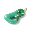 Brass Enamel Pendants KK-E093-03G-B-01-2