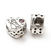 Rack Plating Alloy Rhinestone European Beads PALLOY-P289-31AS-01-1