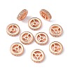 Brass Cubic Zirconia Beads ZIRC-F001-116RG-2