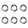 201 Stainless Steel Interlocking Ring Pendants STAS-SZ0002-61C-1