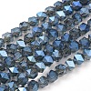 Electroplate Glass Beads Strands EGLA-L018-B-FR03-1