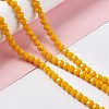 Faceted Glass Beads Strands EGLA-J042-35B-07-4