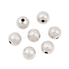 Brass Textured Beads KK-R012-8mm-P-4