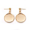 304 Stainless Steel Stud Earring Settings STAS-L226-019C-G-1