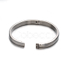 Tarnish Resistant Fashionable Unisex 304 Stainless Steel Bangles BJEW-L552-05P-8mm-2