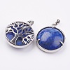 Natural Lapis Lazuli Pendants KK-K216-A09-2