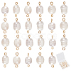 30Pcs Natural Cultured Freshwater Pearl Connector Charms PALLOY-SC00003-1