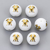 Electroplate Glass Beads EGLA-S178-11D-02-1