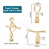 PANDAHALL ELITE 8 Sets 2 Colors Brass Toggle Clasps KK-PH0010-31-2