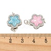 Rack Plating Brass Micro Pave Cubic Zirconia & Shell & Enamel Box Clasps KK-S373-02P-3
