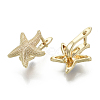 Brass Hoop Earring Findings with Latch Back Closure KK-S348-508-NF-3