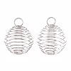 Non-Tarnish 304 Stainless Steel Wire Pendants STAS-ZX013-22-25mm-P-1