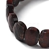 Dyed & Heated Natural Red Tiger Eye Beaded Stretch Bracelet G-E010-01-11-3