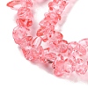 Spray Painted Transparent Glass Beads Strands GLAA-P060-01B-06-3