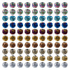 100Pcs 10 Colors Electroplated Natural Lava Rock Beads Strands G-PJ0001-03C-1