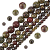 4 Strands 4 Styles Natural Dragon Blood Jasper Bead Strands G-OC0005-10-1
