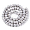 Electroplate Glass Beads Strands EGLA-A044-P8mm-B19-3