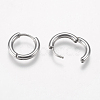 Tarnish Resistant 201 Stainless Steel Huggie Hoop Earrings Findings X-STAS-F149-33P-C-2