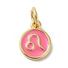 Real 18K Gold Plated Brass Enamel Charms KK-L216-001G-H-2