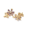 Brass Micro Pave Cubic Zirconia Pendants KK-C099-02G-01-2