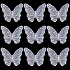 Butterfly Polyester Embroidery Ornament Accessories PATC-WH0008-23-1