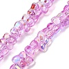 Transparent Glass Beads Strands GL-CBAAE04-02J-1