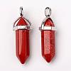 Natural Red Jasper Double Terminated Pointed Pendants G-F295-04D-2