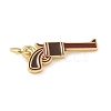 Brass Enamel Charms KK-C110-21B-G-2