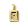 304 Stainless Steel Alphabet Pendants STAS-S152-01G-F-1