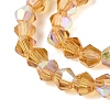 AB Color Plated Transparent Glass Beads Strands GLAA-G127-01-02P-4