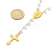 Glass Pearl Rosary Bead Necklaces NJEW-JN04340-4