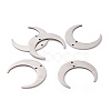 201 Stainless Steel 2-Loop Link Charms X-STAS-N090-LA039-P-2