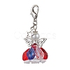 Angel Glass Beaded Pendant Decorations HJEW-MZ00201-03-2