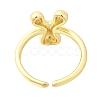 Rack Plating Brass Open Cuff Rings RJEW-S394-01G-Y-3