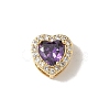 Brass Micro Pave Cubic Zirconia Beads KK-I276-46G-02-1