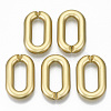 Opaque Spray Painted Acrylic Linking Rings OACR-S021-22B-B01-1