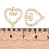 Brass Micro Pave Clear Cubic Zirconia Connector Charms CU-CBA7BFE-03G-G-3