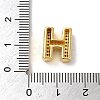 Brass Micro Pave Clear Cubic Zirconia Charms ZIRC-C009-01G-H-3