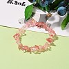 Cherry Quartz Glass Chip Beads Stretch Bracelets BJEW-JB05765-02-4