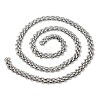 304 Stainless Steel Woven Link Chains CHS-S012-02P-2