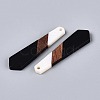 14Pcs 7 Styles Opaque Resin & Walnut Wood Pendants RESI-N053-18-2