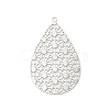 Rack Plating Brass Filigree Pendants KKC-K001-10P-2