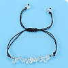 Natural Quartz Crystal Braided Bead Bracelets PW-WG14195-06-1