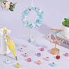 90Pcs 15 Colors Polyester & Plastic Paillette European Beads FIND-PH0029-13-4