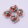 Transparent Glass Globe Pendants GLAA-TAC0003-03H-1