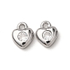 Brass Micro Pave Cubic Zirconia Pendants ZIRC-L105-05C-P-1