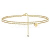 Heart Brass with Crystal Rhinestone Anklets FS-WGC43DA-13-1