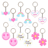 12Pcs 6 Style Acrylic Keychains KEYC-HY0001-40-1