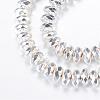 Electroplate Non-magnetic Synthetic Hematite Bead Strands G-Q465-14S-1